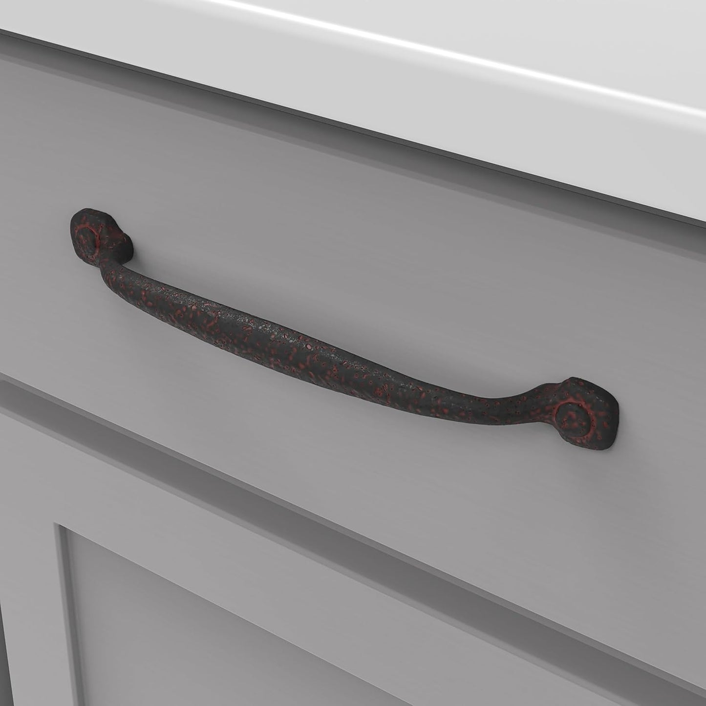 P2996-RI Refined Rustic Collection Pull, 192Mm (7-9/16") Center to Center, Rustic Iron Finish